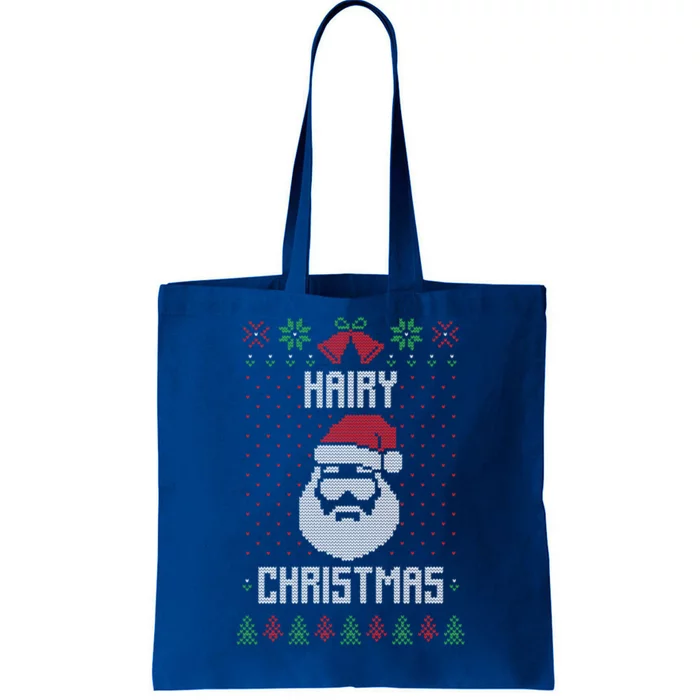 Hairy Christmas Santa Claus Funny Xmas Ugly Sweater Cool Gift Tote Bag