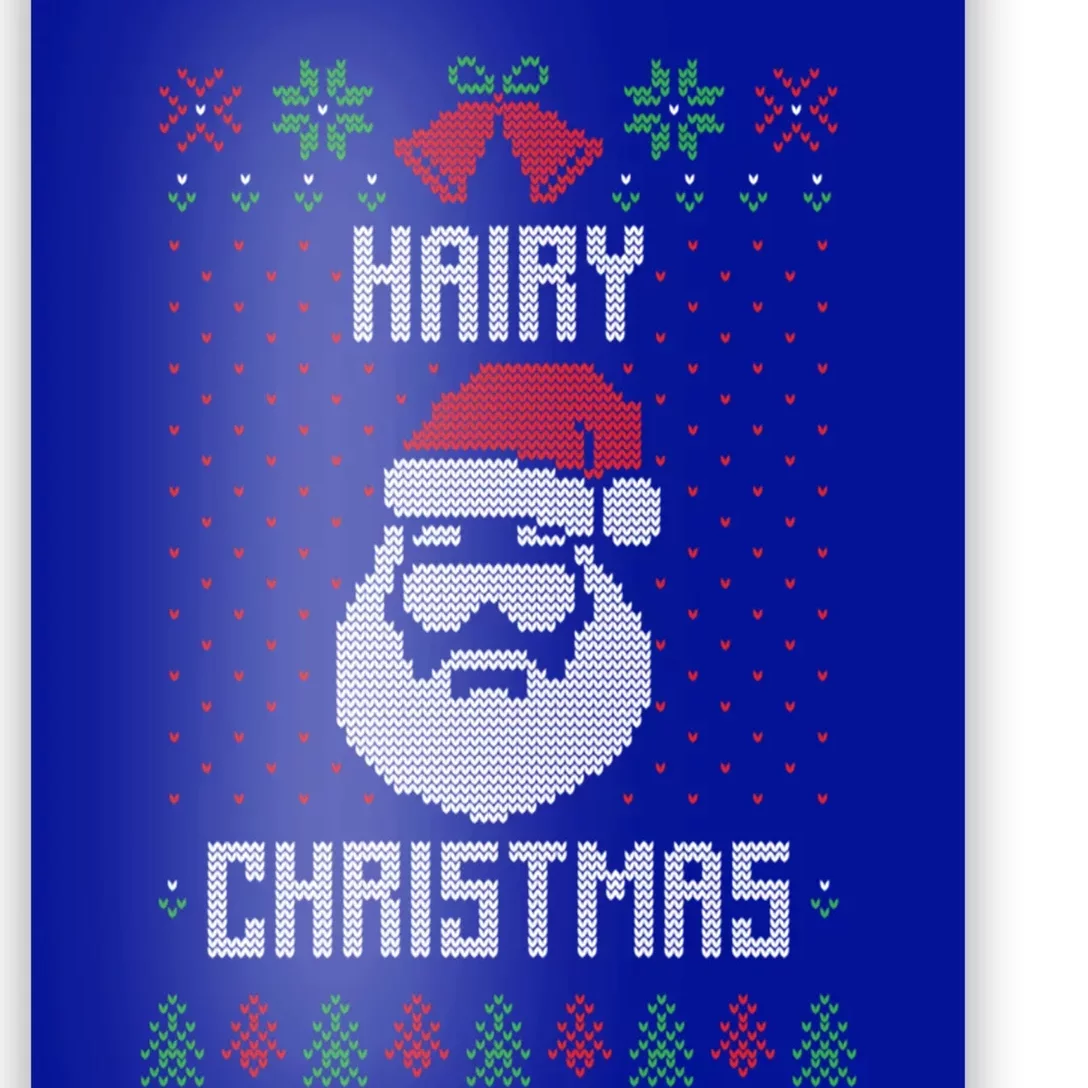 Hairy Christmas Santa Claus Funny Xmas Ugly Sweater Cool Gift Poster