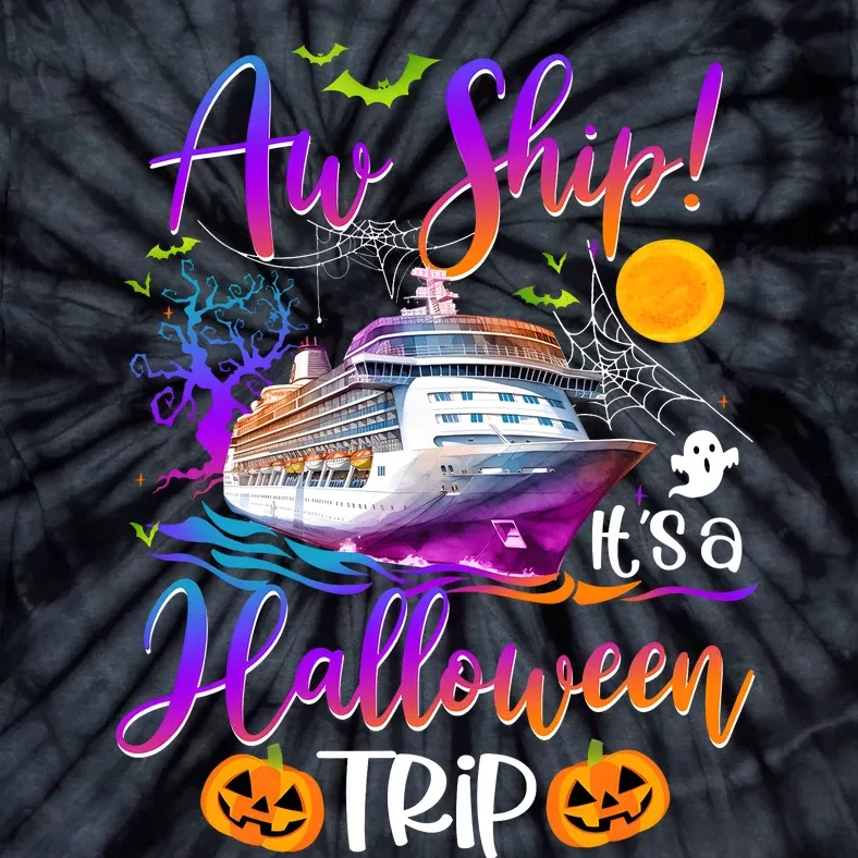 Halloween Cruise Squad Family Matching Tie-Dye T-Shirt