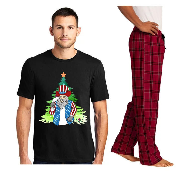 Here Comes Santa Clauspatriotic Kris Kringle Christmas Tree Gift Pajama Set