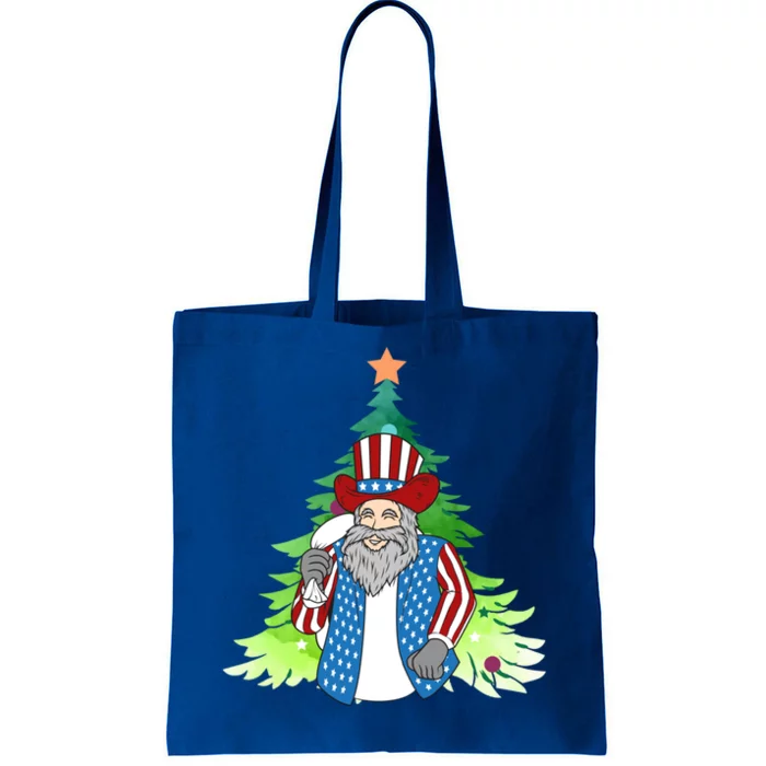 Here Comes Santa Clauspatriotic Kris Kringle Christmas Tree Gift Tote Bag