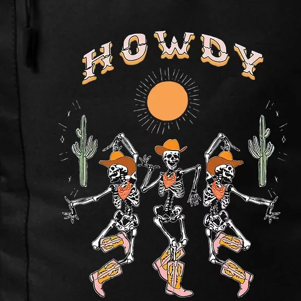 Howdy Cowboy Skeleton Dancing Country Western Daily Commute Backpack