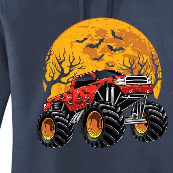 Halloween Costume Spooky Monster Truck Gift Women's Pullover Hoodie