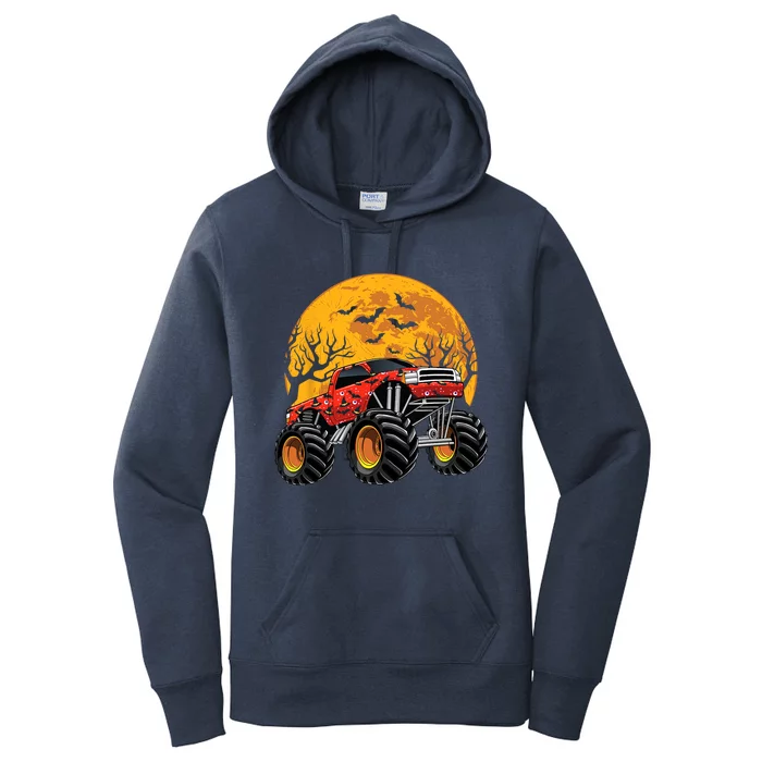 Halloween Costume Spooky Monster Truck Gift Women's Pullover Hoodie