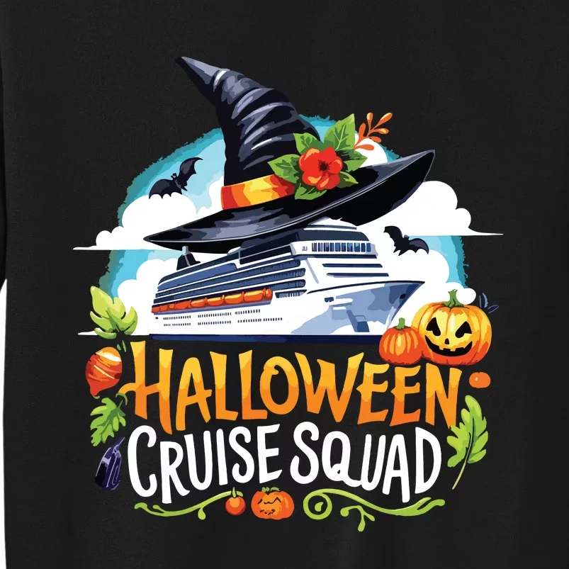 Halloween Cruise Squad Happy Halloween Spooky Pumpkin Cruise Tall Sweatshirt