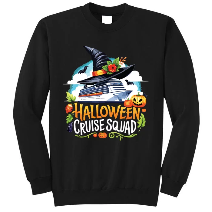 Halloween Cruise Squad Happy Halloween Spooky Pumpkin Cruise Tall Sweatshirt