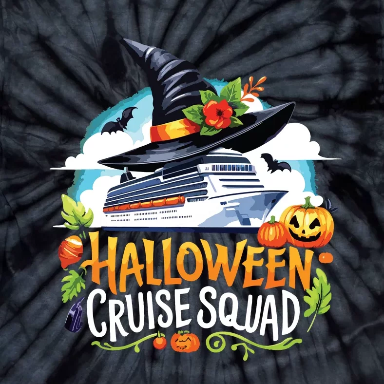 Halloween Cruise Squad Happy Halloween Spooky Pumpkin Cruise Tie-Dye T-Shirt