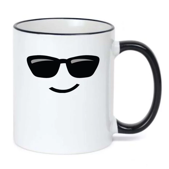 Halloween Costume Sunglasses Emoticon Face Group Black Color Changing Mug