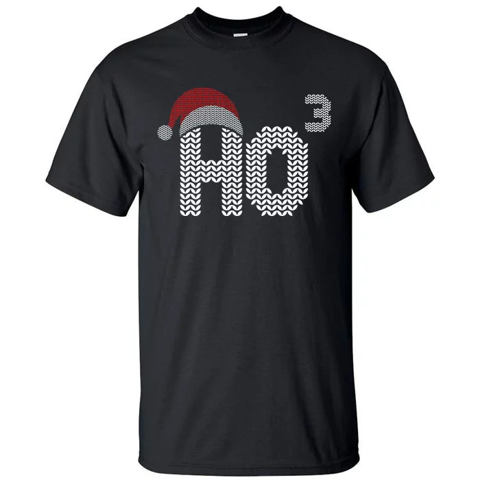 Ho Cubed Shirt Funny Christmas Math Teacher Gift Ho Ho Ho Tall T-Shirt