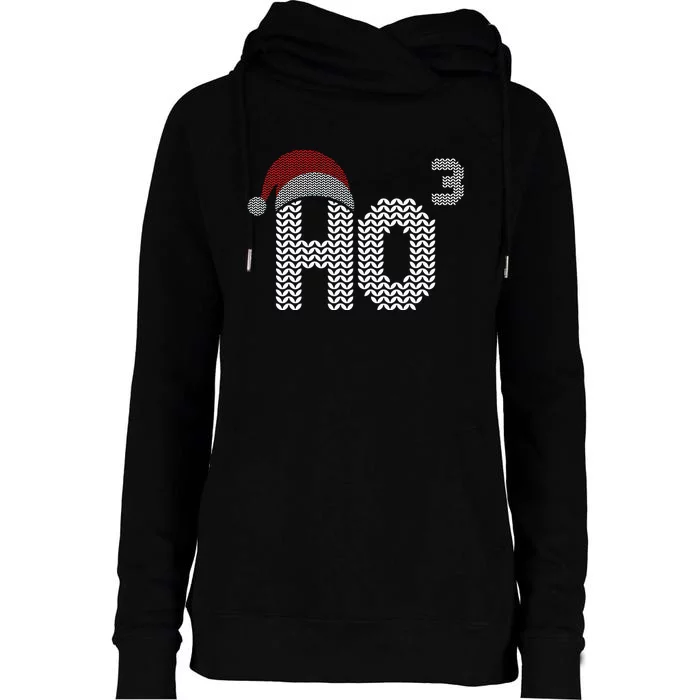 Ho Cubed Shirt Funny Christmas Math Teacher Gift Ho Ho Ho Womens Funnel Neck Pullover Hood