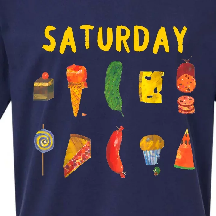 Hungry Caterpillars Saturday Funny Fruit Lover Always Hungry Sueded Cloud Jersey T-Shirt