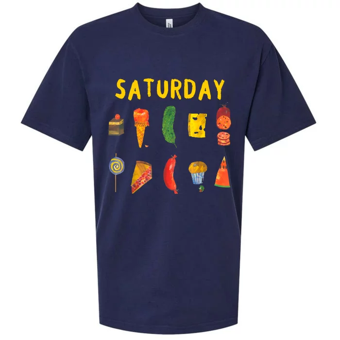 Hungry Caterpillars Saturday Funny Fruit Lover Always Hungry Sueded Cloud Jersey T-Shirt