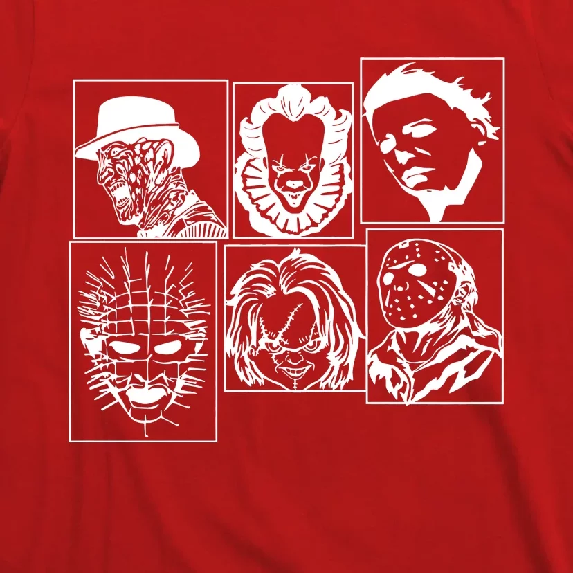 Horror Characters Spooky Halloween Costume T-Shirt