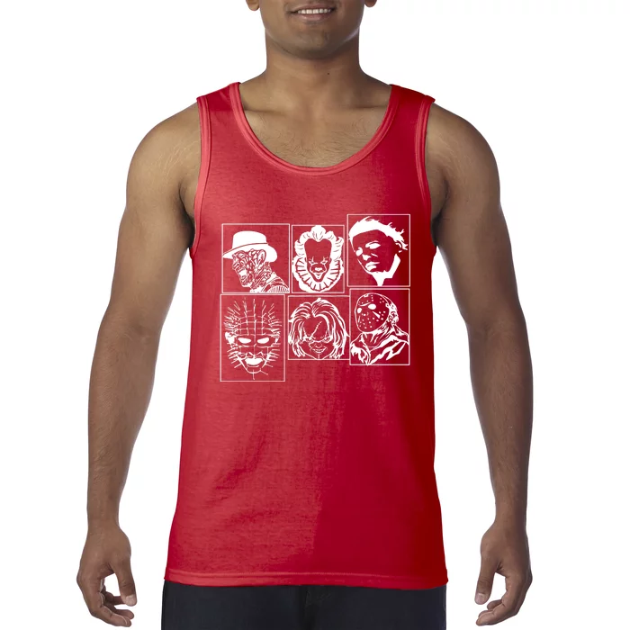 Horror Characters Spooky Halloween Costume Tank Top