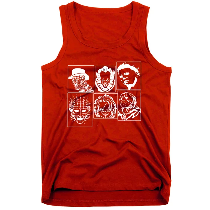 Horror Characters Spooky Halloween Costume Tank Top