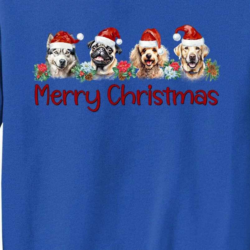 Happy Christmas Santa Dog Paw Lover Owner Dogs Christmas Funny Gift Sweatshirt