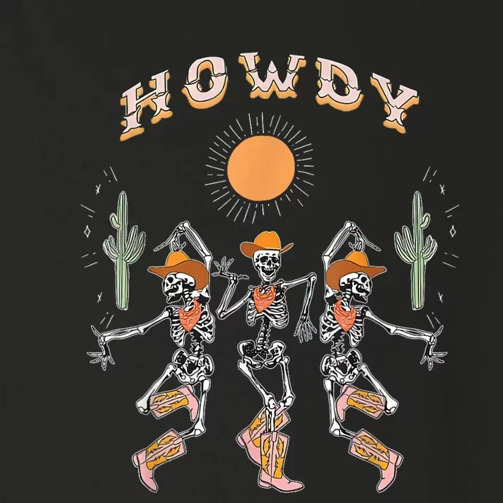 Howdy Cowboy Skeleton Dancing Country Western Toddler Long Sleeve Shirt