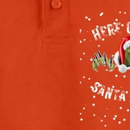 Here Comes Santa Trex Dinosaur Santa Claus Claws Meaningful Gift Dry Zone Grid Performance Polo