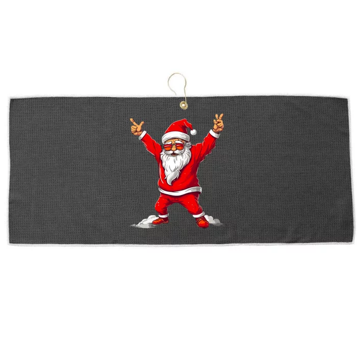 Happy Christmas Santa For Boy Girl Funny Christmas Large Microfiber Waffle Golf Towel