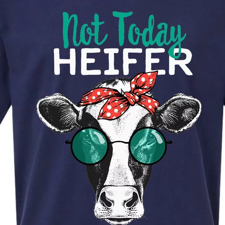 Heifer Country Sayings Not Today Heifer Sueded Cloud Jersey T-Shirt