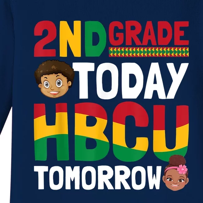 HBCU College Student 2nd Grade Today HBCU Tomorrow Baby Long Sleeve Bodysuit