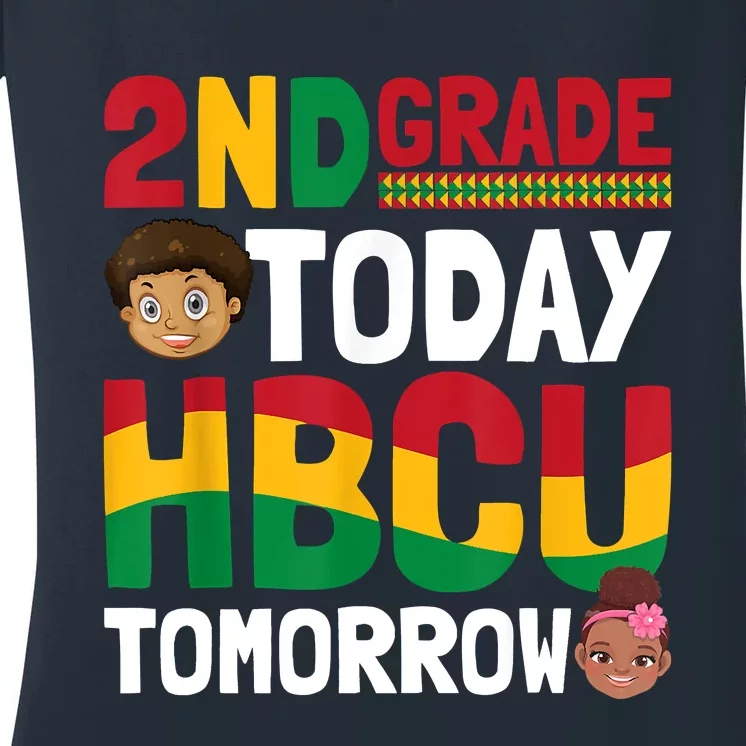 HBCU College Student 2nd Grade Today HBCU Tomorrow Women's V-Neck T-Shirt