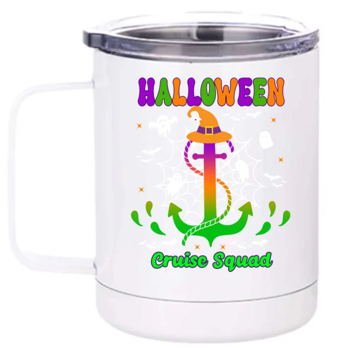 Halloween Cruise Squad Group Travel Trip Vacation Gift Front & Back 12oz Stainless Steel Tumbler Cup