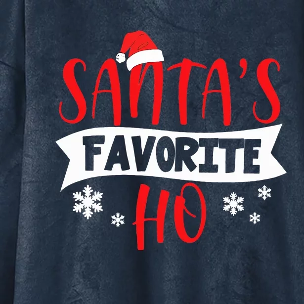 Hot Christmas Santas Favorite Ho Hooded Wearable Blanket