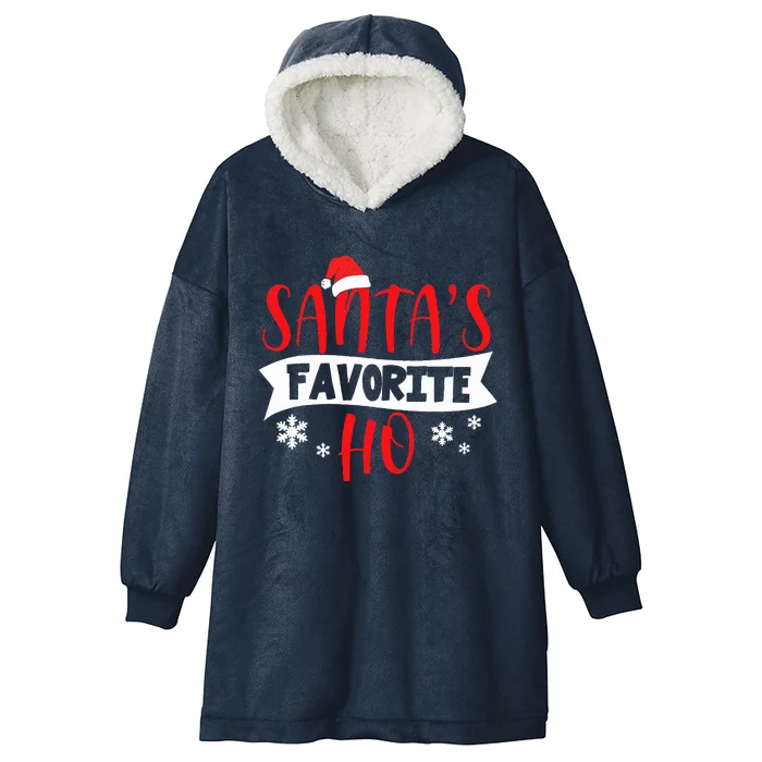 Hot Christmas Santas Favorite Ho Hooded Wearable Blanket