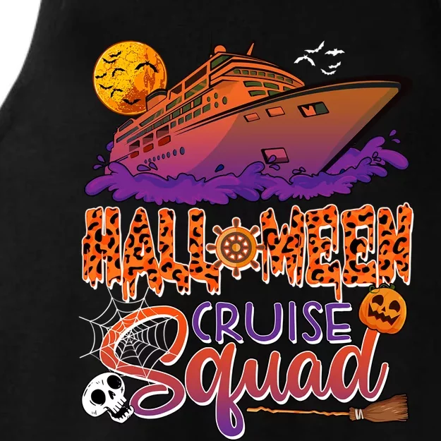 Halloween Cruise Squad Costume Cruise Ship Horror Pumpkin Gift Ladies Tri-Blend Wicking Tank