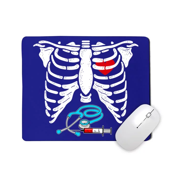 Halloween Costume Skeleton Stethoscope Needle For Nurse Meaningful Gift Mousepad