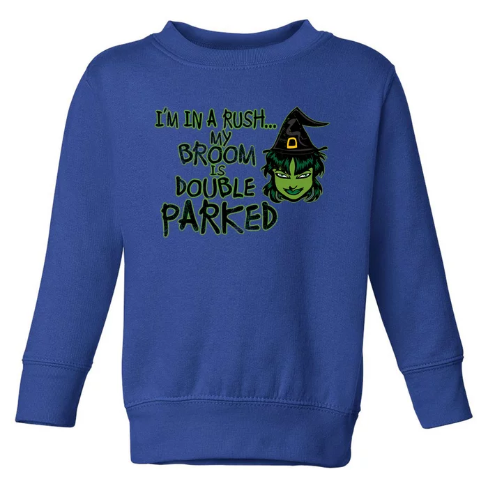 Halloween Costume Spooky Witch Broom Parking Gift Toddler Sweatshirt