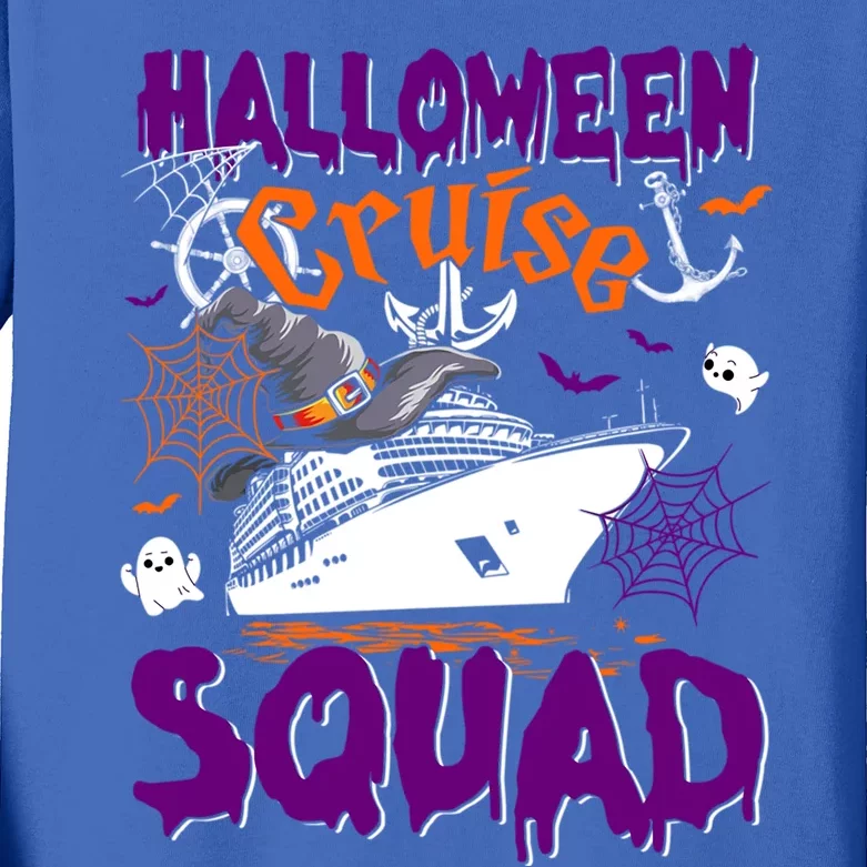 Halloween Cruise Squad Cruising Crew Spooky Season Costume Gift Kids Long Sleeve Shirt