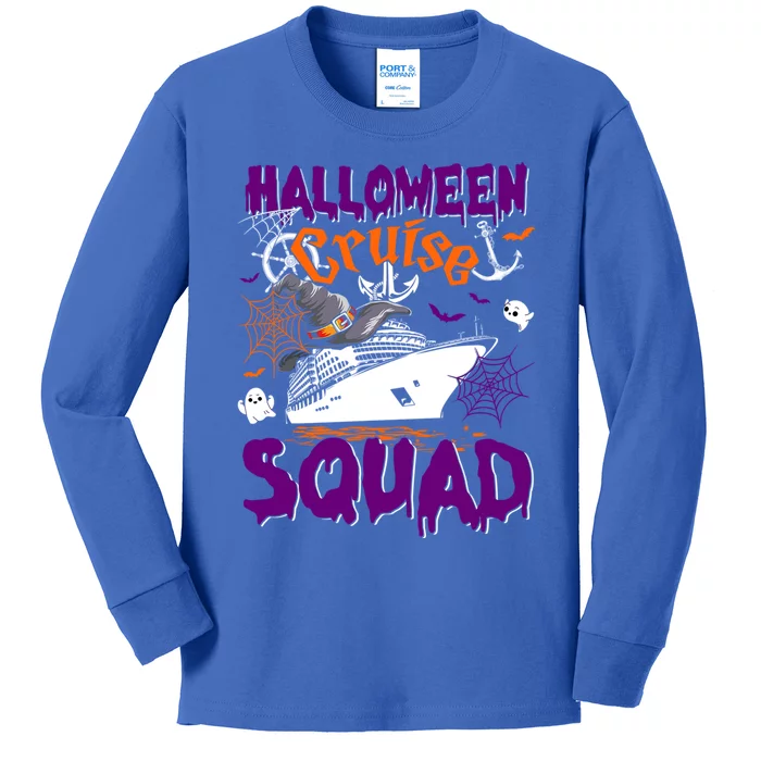 Halloween Cruise Squad Cruising Crew Spooky Season Costume Gift Kids Long Sleeve Shirt