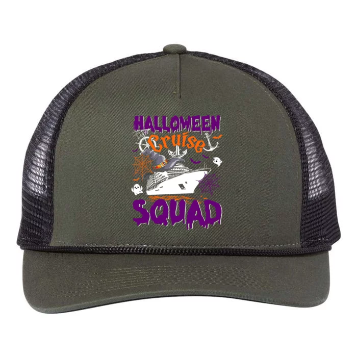 Halloween Cruise Squad Cruising Crew Spooky Season Costume Gift Retro Rope Trucker Hat Cap