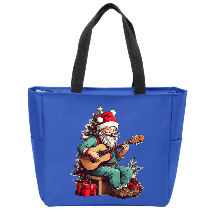 happy christmas Santa Zip Tote Bag