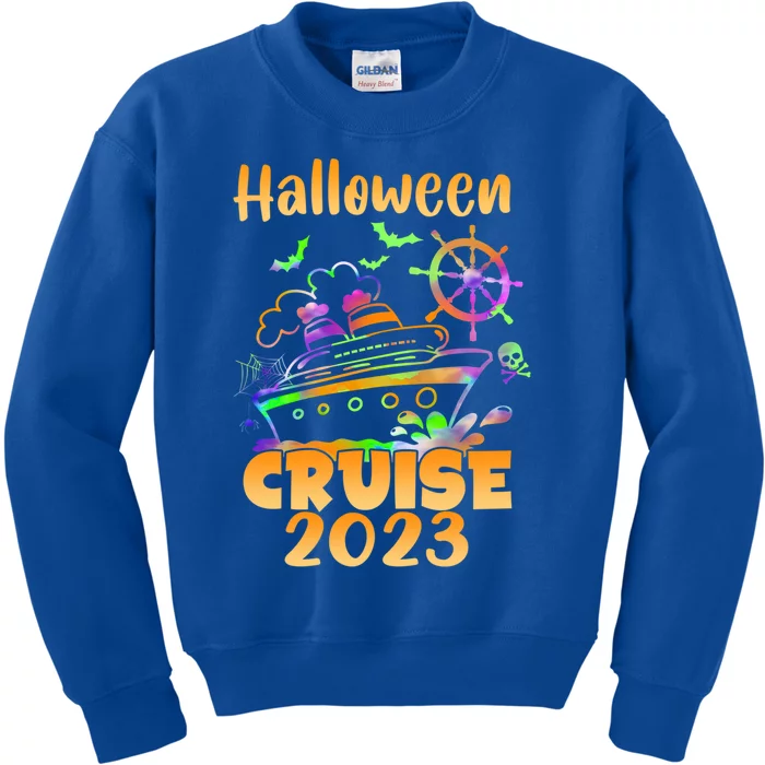 Halloween Cruise Squad Cruising Crew Spooky Season Family Gift Kids Sweatshirt