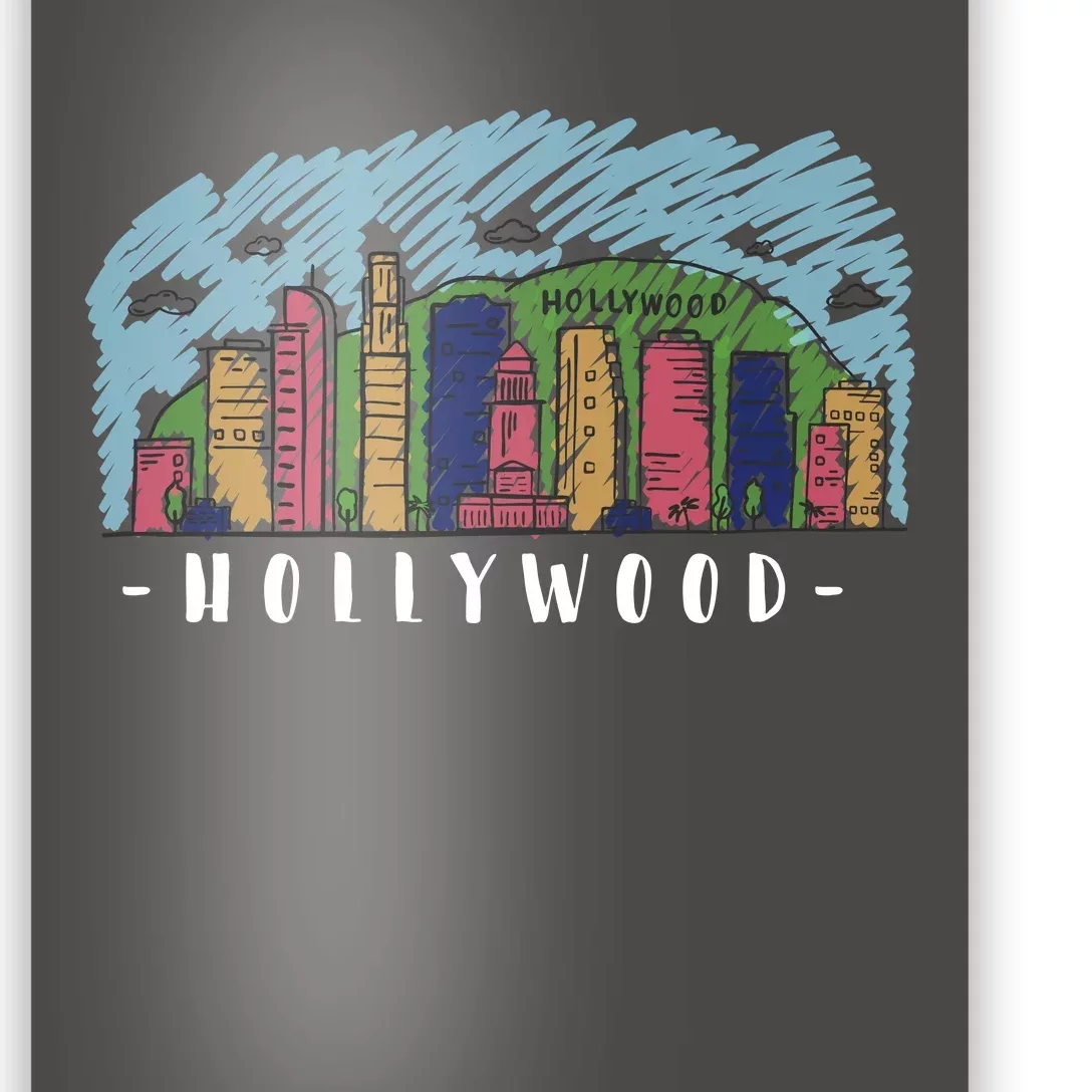 Hollywood Cartoon Style Illustration Poster