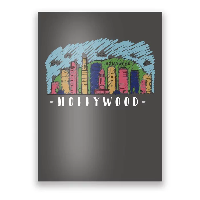 Hollywood Cartoon Style Illustration Poster