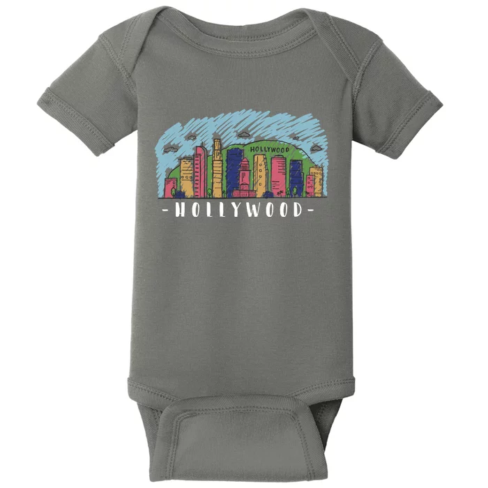 Hollywood Cartoon Style Illustration Baby Bodysuit