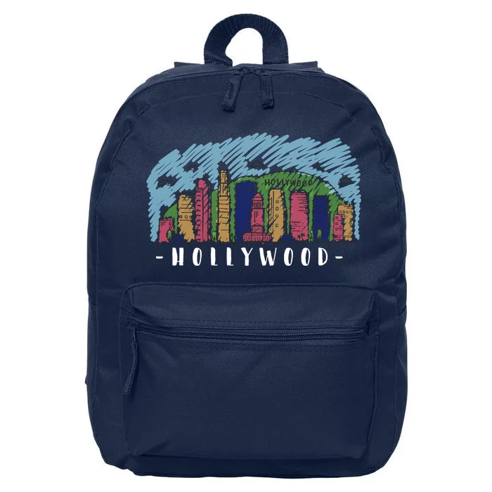 Hollywood Cartoon Style Illustration 16 in Basic Backpack