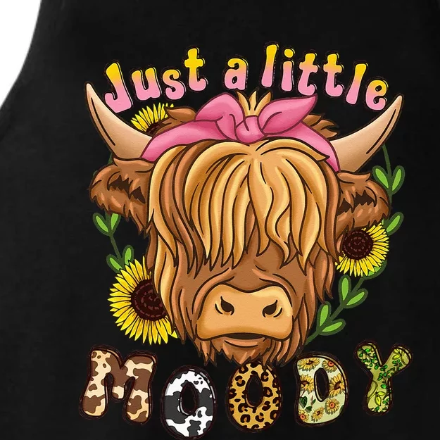 Highland Cow Scottish Highland Cow Ladies Tri-Blend Wicking Tank