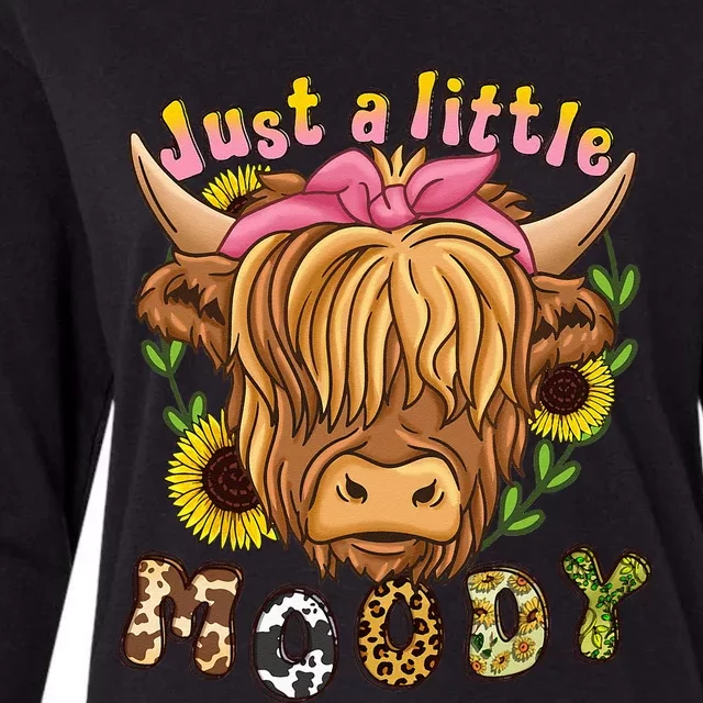 Highland Cow Scottish Highland Cow Womens Cotton Relaxed Long Sleeve T-Shirt