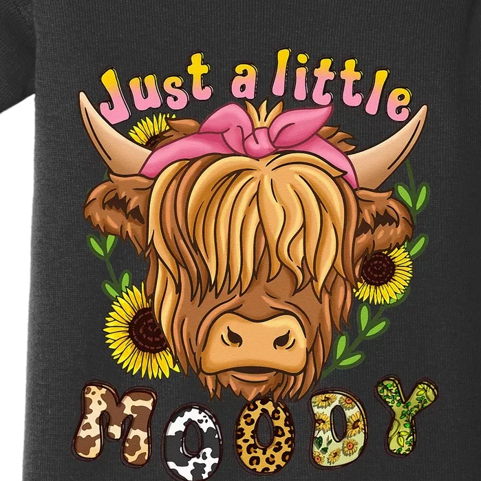 Highland Cow Scottish Highland Cow Baby Bodysuit