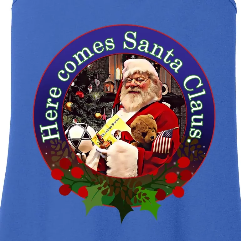 Here Comes Santa Claus Design Cool Gift Ladies Essential Tank