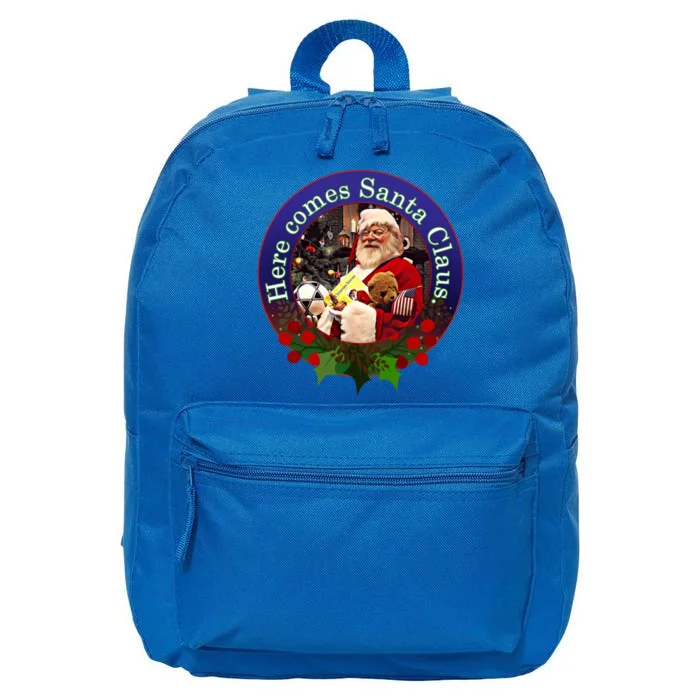 Here Comes Santa Claus Design Cool Gift 16 in Basic Backpack