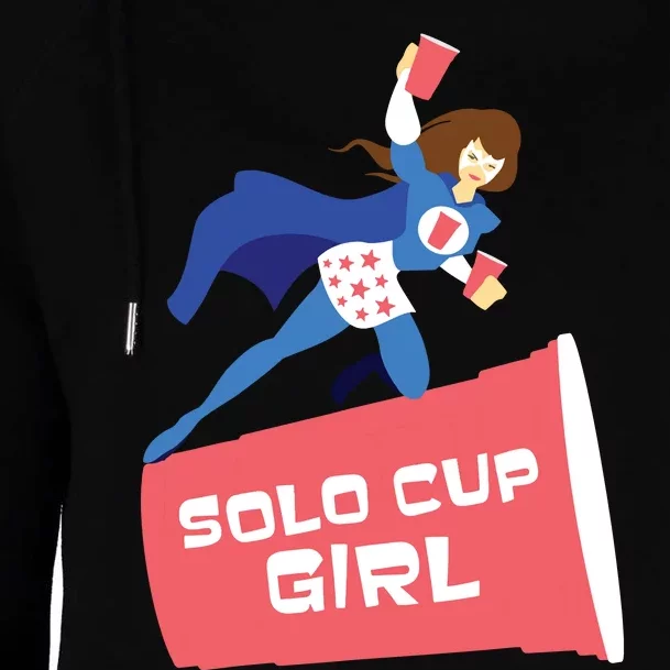 Halloween Costume Solo Cup Gift Funny Women Beer Womens Funnel Neck Pullover Hood