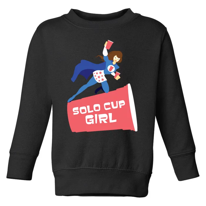 Halloween Costume Solo Cup Gift Funny Women Beer Toddler Sweatshirt