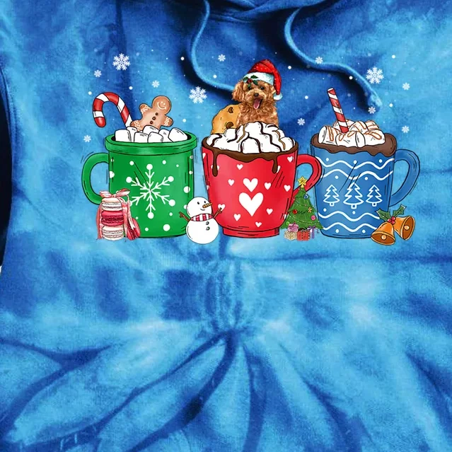 Hot Chocolate S Winter Mug Poodle Cream Christmas Gift Tie Dye Hoodie