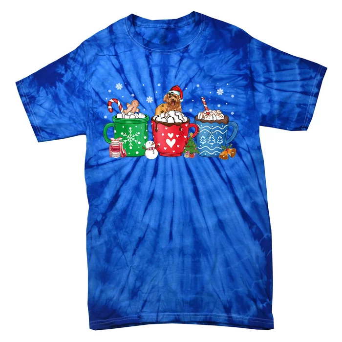 Hot Chocolate S Winter Mug Poodle Cream Christmas Gift Tie-Dye T-Shirt